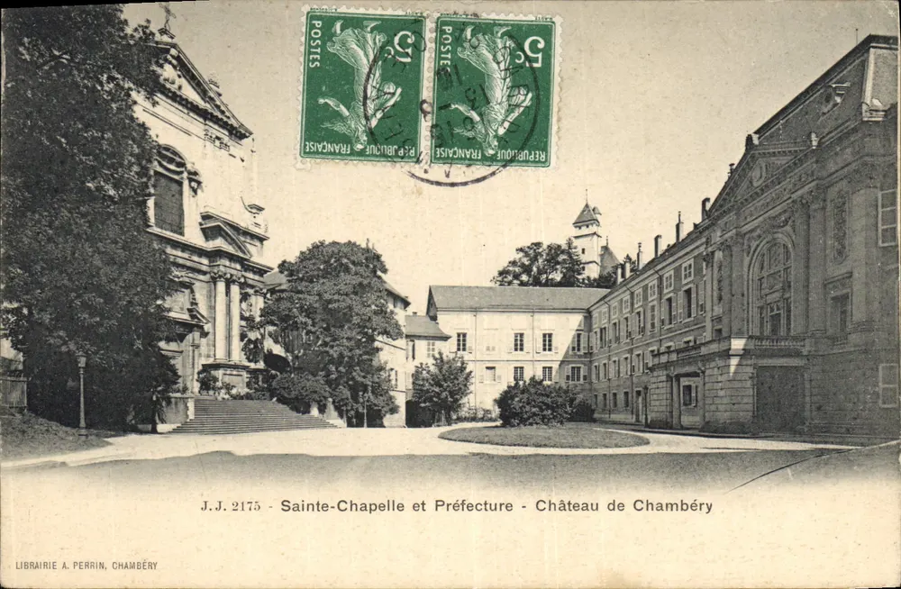 Santa Capela e Prefeitura - Castelo de Chambéry — Livraria A. Perrin, Chambéry - Frente