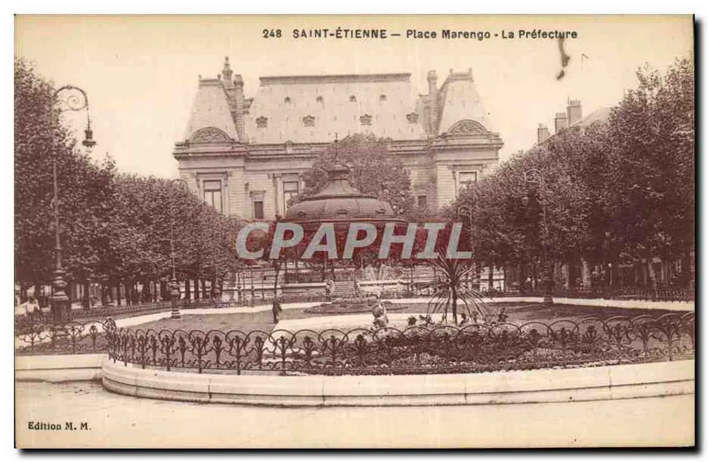 Saint-Étienne — Praça Marengo — A Prefeitura — Edição M. M. n° 248 - Frente