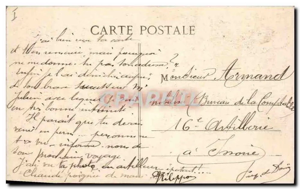 Saint-Étienne — Place Marengo — A Prefeitura — Edit. M.M. n°248 - Verso