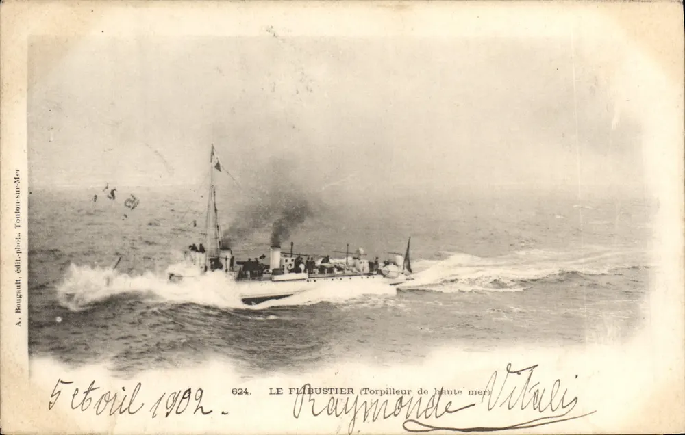 DER PIRAT Hochseetorpedoboot — Raymonde-Vituli — A. Bougnault, Verlag-Fotograf Toulon-sur-Mer, Nr. 624 - Vorderseite