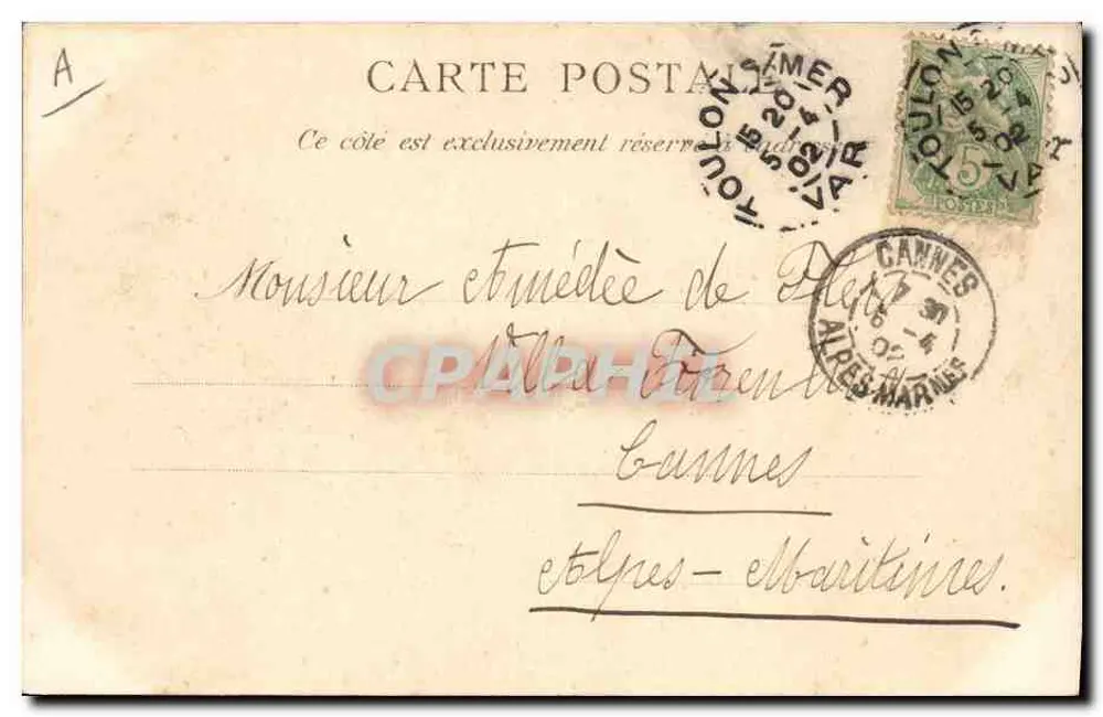 DER PIRAT Hochseetorpedoboot — Raymonde-Vituli — A. Bougnault, Verlag-Fotograf Toulon-sur-Mer, Nr. 624 - Rückseite