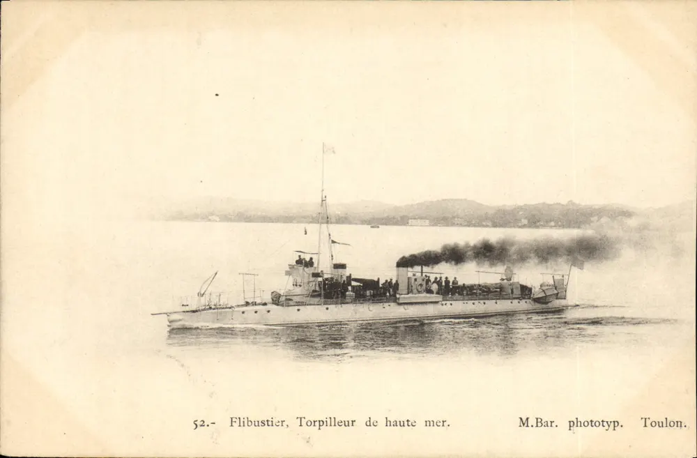 Privateer, Torpedoboot der Hochsee — M. Bar, phototyp. Toulon, n° 52 - Vorderseite
