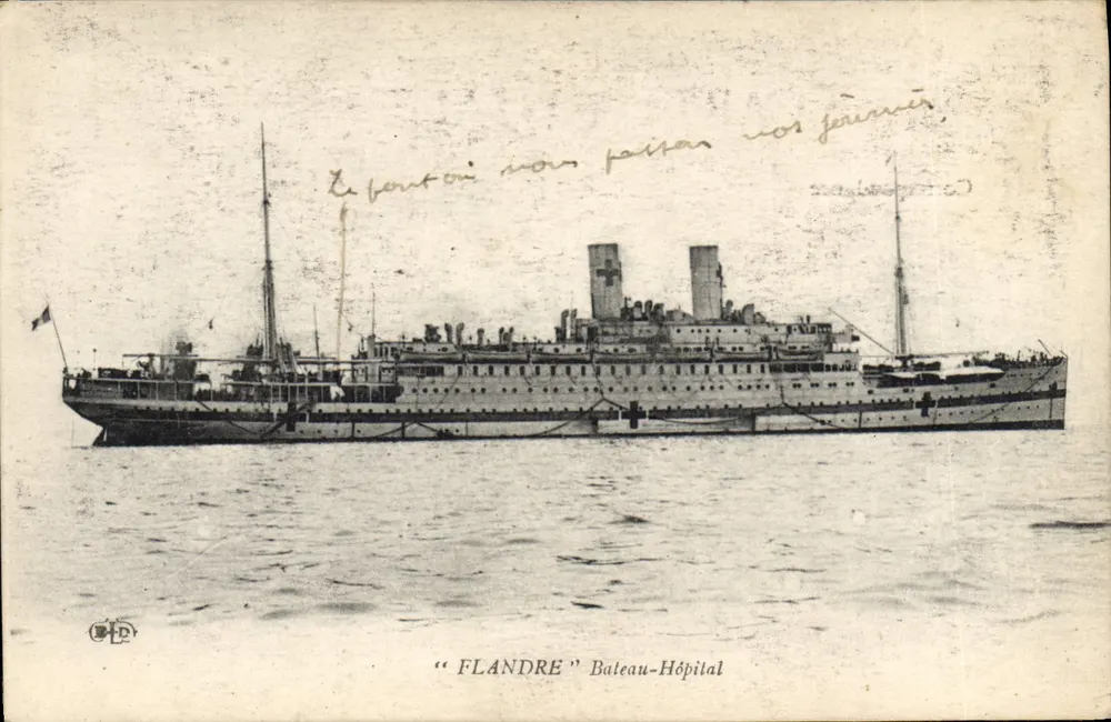 Krankenboot "FLANDRE" — Frankreich — Verlag: BHD, Seriennummer nicht sichtbar - Vorderseite
