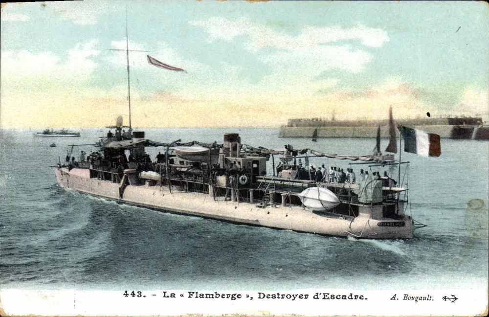 Die « Flamberge », Flottendestruktor — A. Bougault, Nr. 443 - Vorderseite