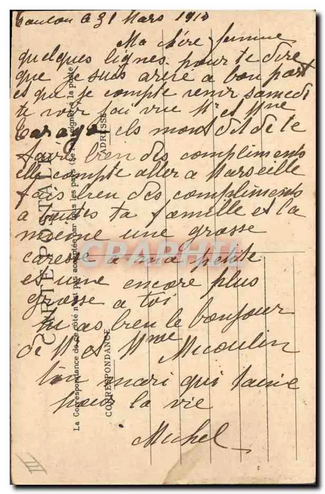 Die « Flamberge », Flottendestruktor — A. Bougault, Nr. 443 - Rückseite