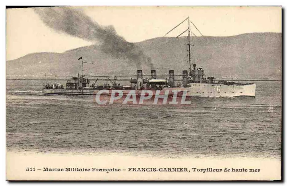 Francis-Garnier — Torpedoboot — Französische Marine - Vorderseite