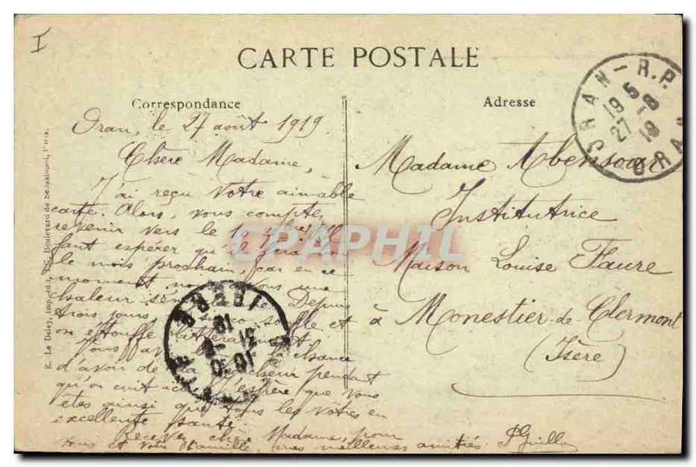 Ribécourt (Oise) — Retraite dos Alemães — Igreja destruída — Visé, Paris N° 1614 - Verso