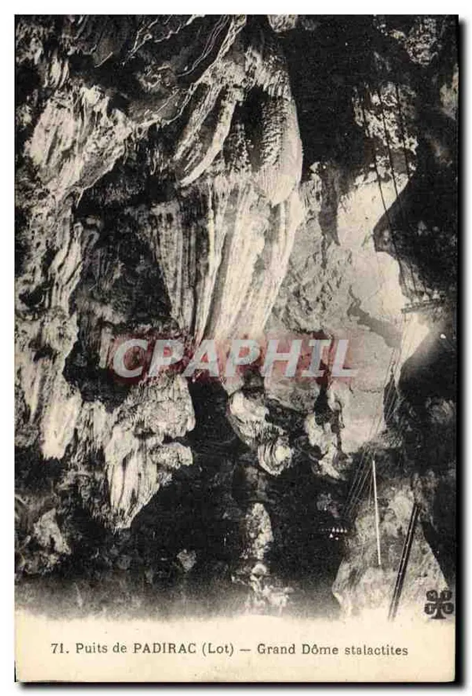 Quelle von PADIRAC (Lot) — Großer Dom Stalaktiten — n°71 - Vorderseite