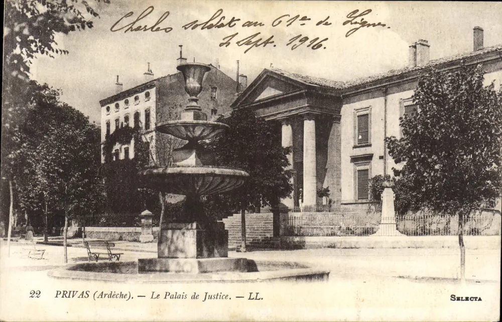 Privas (Ardèche) — Het Paleis van Justitie — Selecta, n°22 - Voorkant