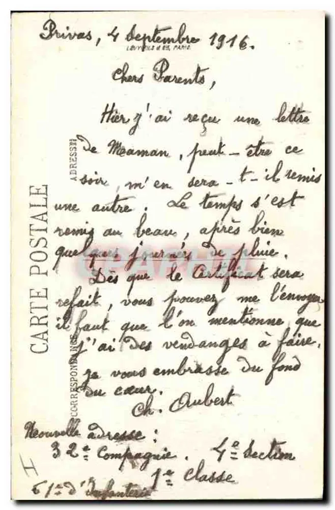 Privas (Ardèche) — Het Paleis van Justitie — Selecta, n°22 - Achterkant