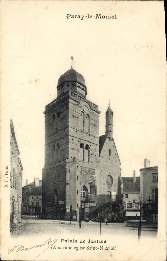 Paray-le-Monial — Palast der Gerechtigkeit (Ehemalige Kirche Saint-Nicolas) — B. F., Paris - Vorderseite