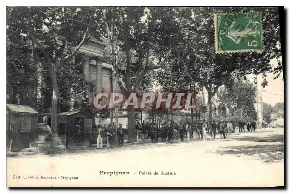 Perpignan — Palácio de Justiça — Edit. L. Gilles, Jornais - Perpignan - Frente
