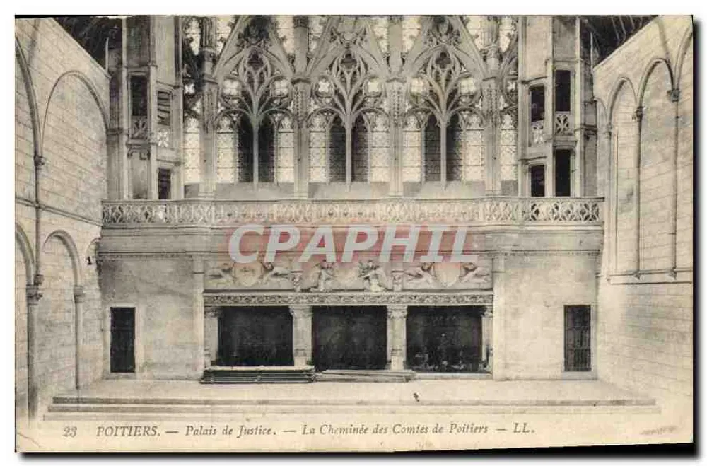 Poitiers — Palast der Justiz — Die Kamin der Grafen von Poitiers — LL. - Vorderseite