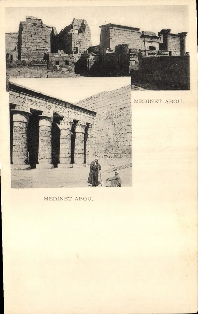 Medinet Abou — Templo antigo — Egito - Frente