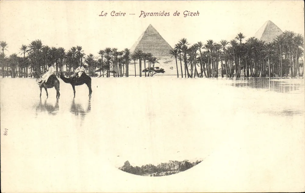 O Caire — Pirâmides de Gizé — Union Postale Universelle Égypte - Frente