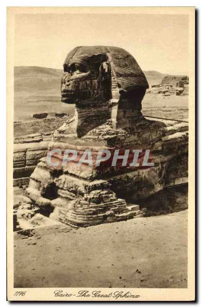 Cairo - O Grande Esfinge — editor Lohndrock, n° 1176 - Frente