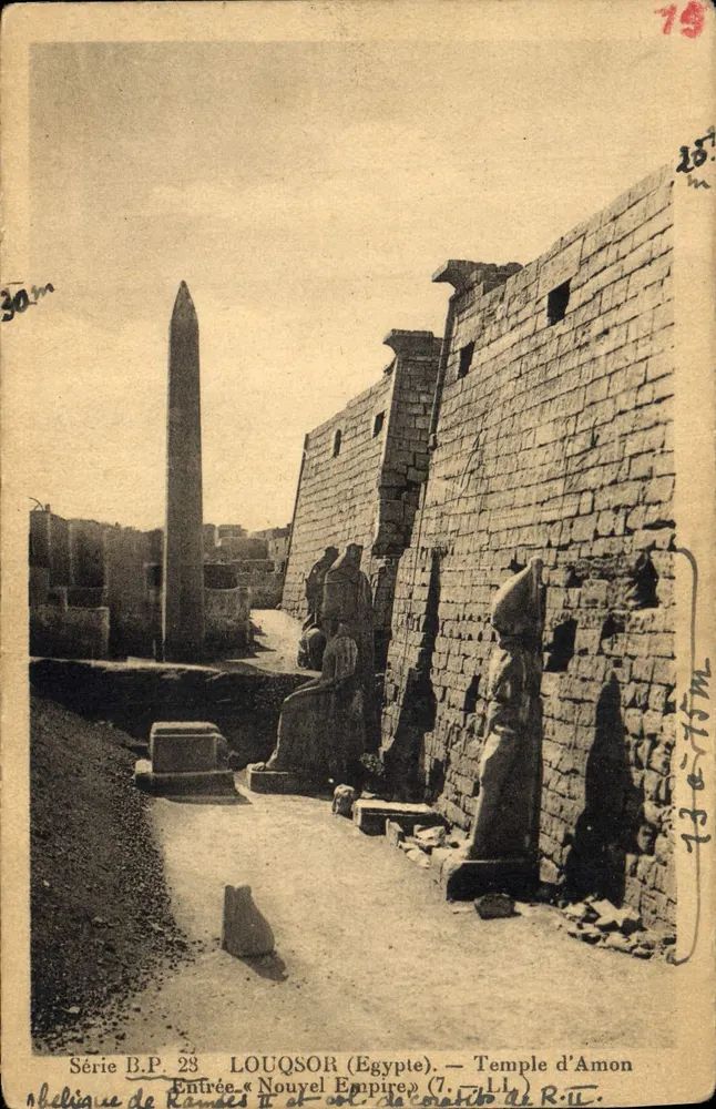Luxor (Egito) — Templo de Amôn — Obelisco de Ramsés II — Série B.P. 23 - Frente