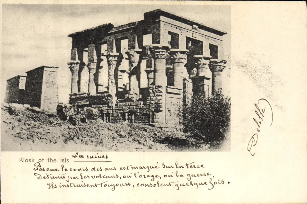 Kiosque d'Isis — Ruines égyptiennes — Delatte - Recto