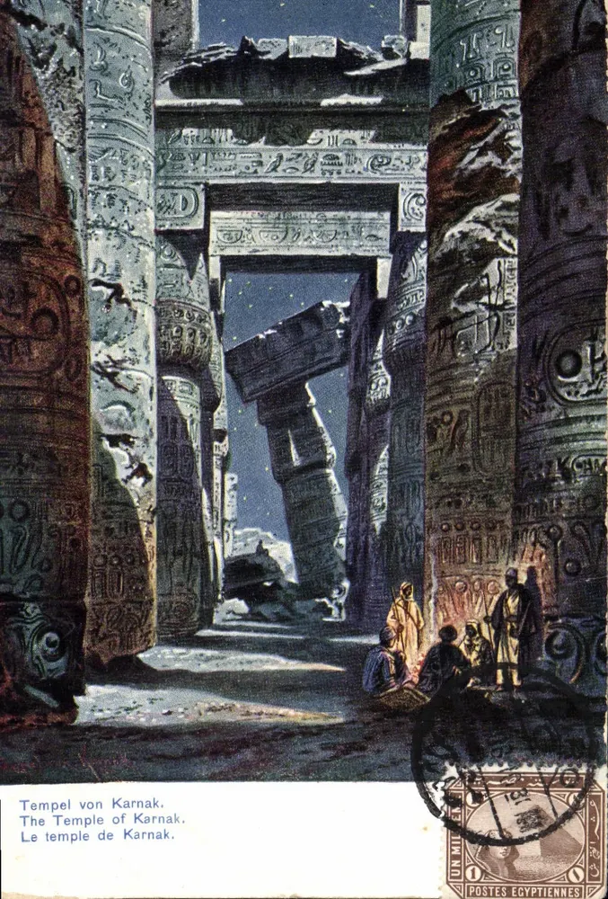 Templo de Karnak — Egito — POSTES EGÍPTIENNES - Frente