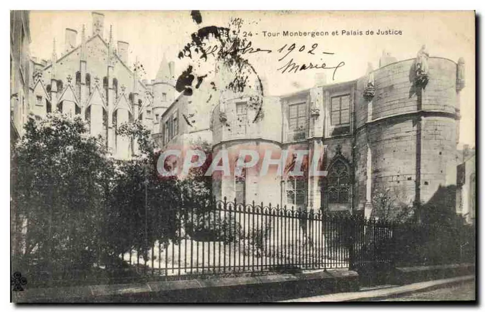 Tour Monbergeon und Palais de Justice — Lyon — Verlag Marief, n°24 - Vorderseite