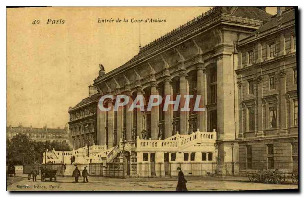 Eingang zur Cour d'Assises — Paris — Montreu frères, Paris, n°40 - Vorderseite