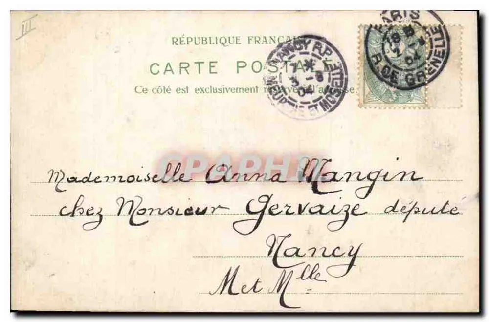 Paris. Palais de Justice — Ansicht der Brücke und der Seine — Verlag F.K. Paris - Rückseite