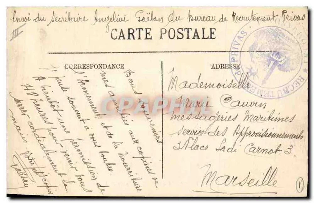 Privas (Ardèche) — O Palácio de Justiça — Louis Phane — LL. Selecta - Verso