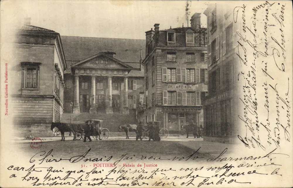 Poitiers — Paleis van Justitie — Nieuwe Partiennes Galerijen - Voorkant