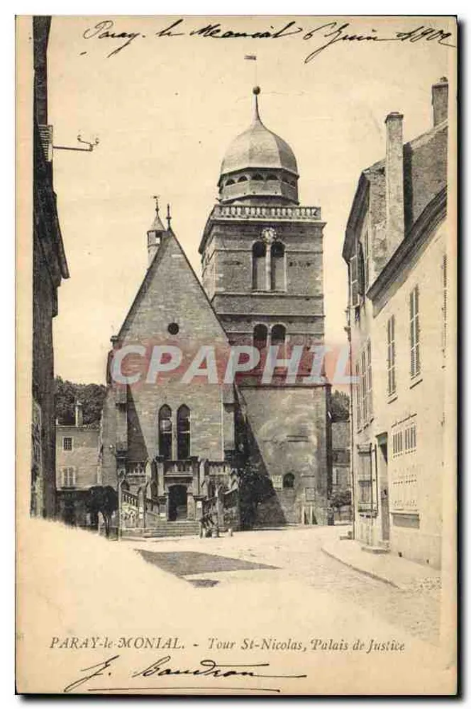Paray-le-Monial - Turm Saint-Nicolas, Palast der Justiz — J. Baudran - Vorderseite