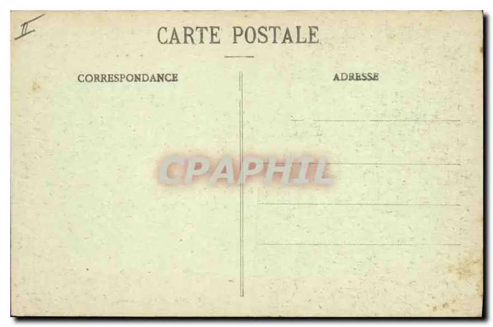 Gerbéviller — Ansicht der Poststraße, von den Deutschen angezündet — S. Bresson, Lith. in Lyon - Rückseite