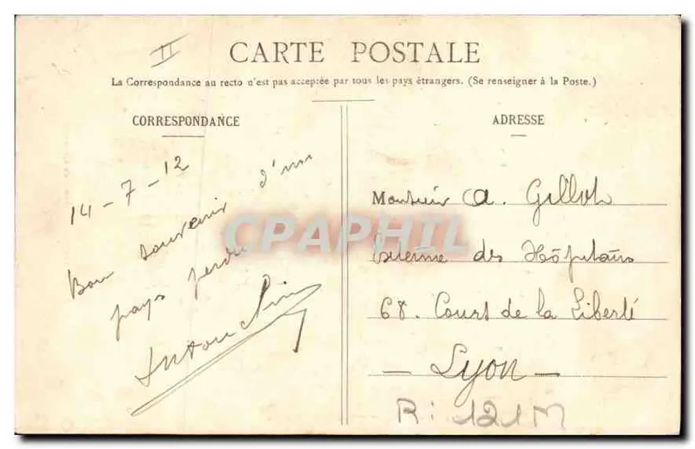 Auvergne — Traje de Cournon — Lib. Bougé-Béal, Rue de l'Écu, Clermont-Ferrand - Verso