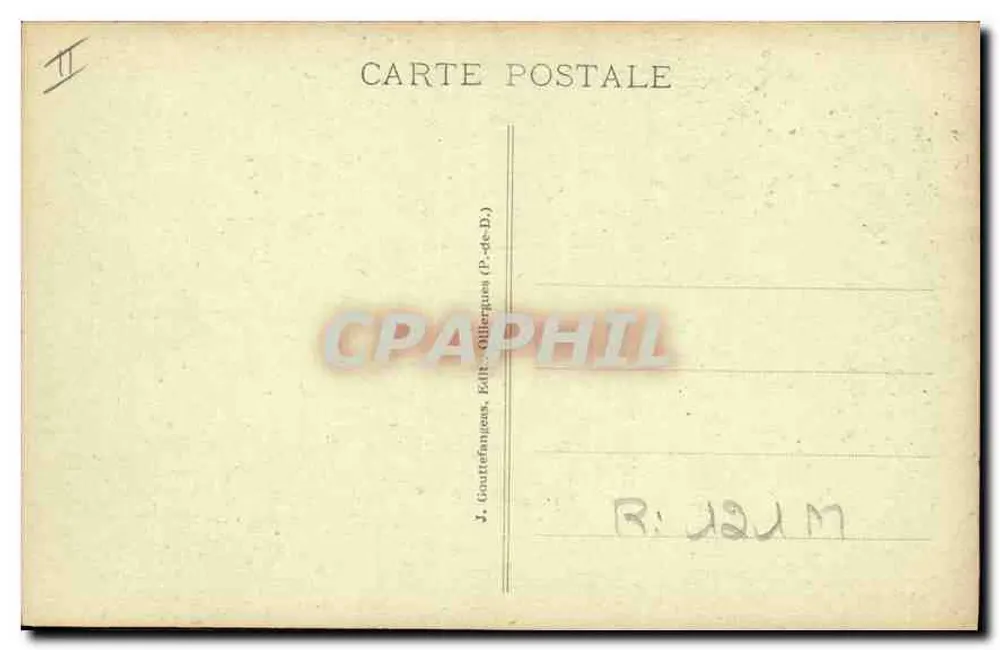 Auvergne — Reiche auvergnatische Kleidung und Frisuren — J. Gautrefonjens, Verlag Ollierpues (P.-de-B.) - Rückseite