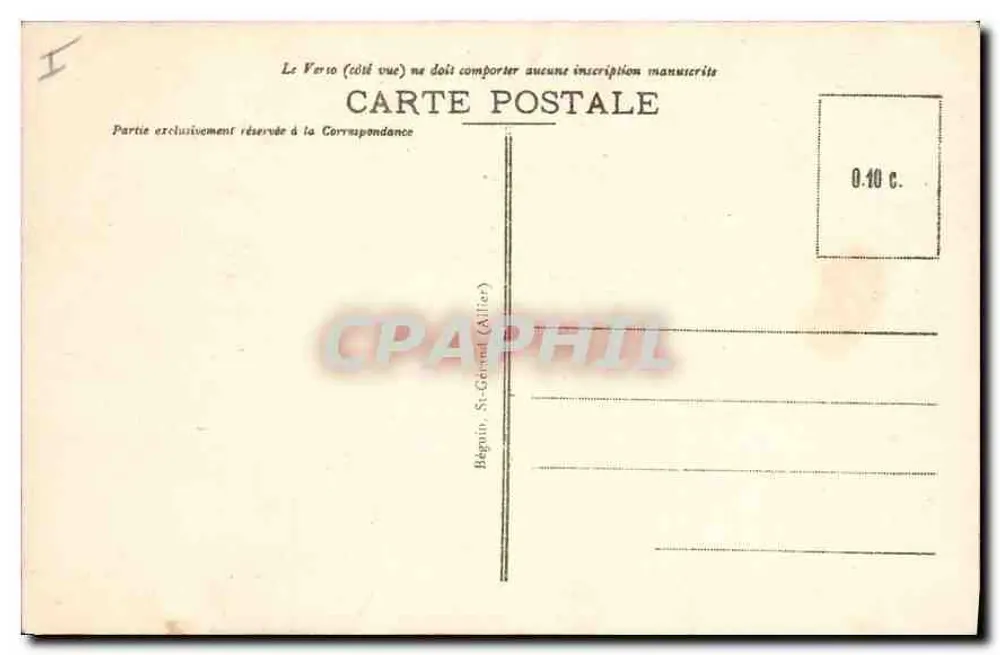 Menina em traje tradicional — Auréole d'Amour vem da Auvergne — editor não identificado, n° 53 - Verso