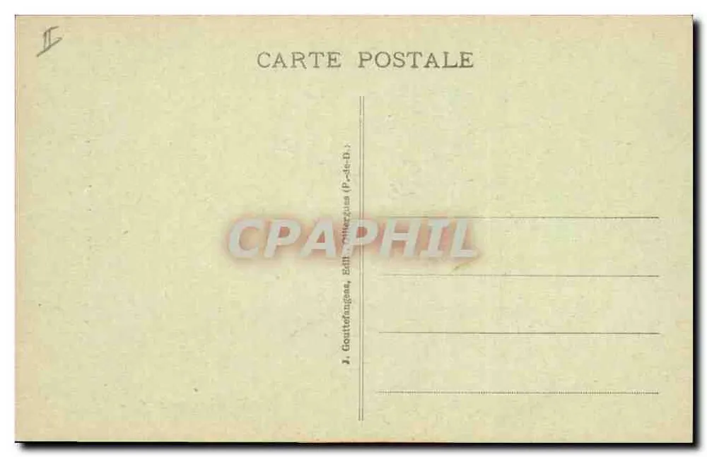 Frau im ländlichen Kleid — Auvergne — G. D'O. - 1029 - Rückseite