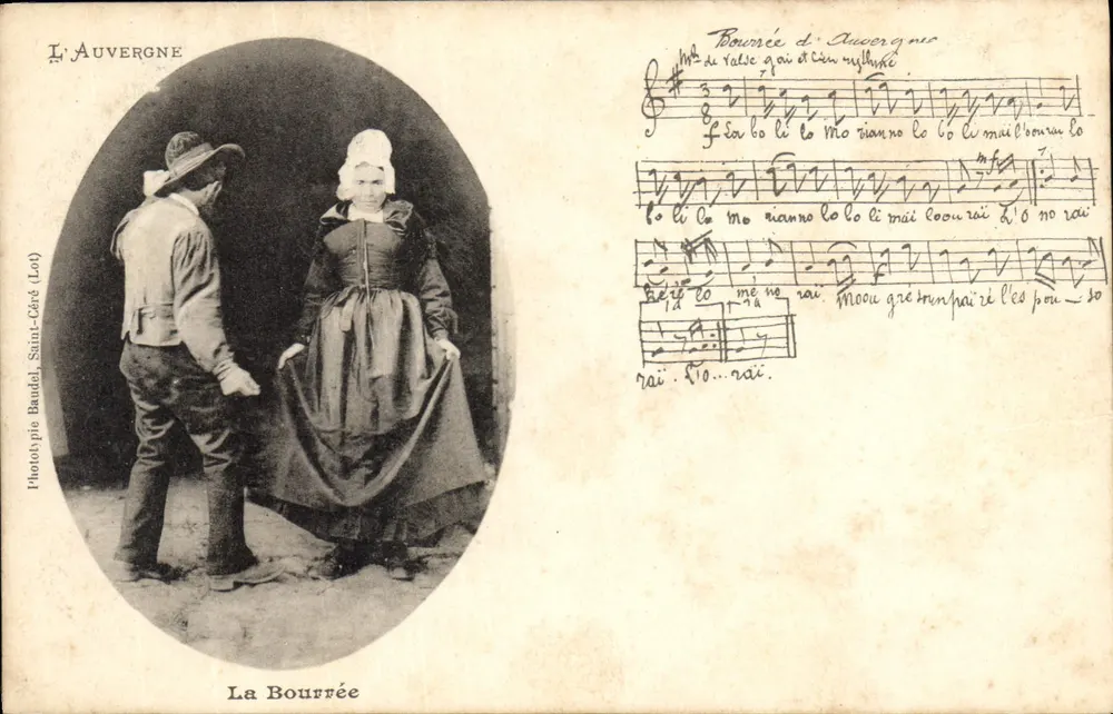 A Bourrée — Dança tradicional — Fototipia Baudel, Saint-Céré (Lot) - Frente