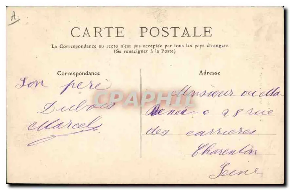 L'Auvergne — Un Auvergnat — éditeur M.T. I.L. n°373 - Verso