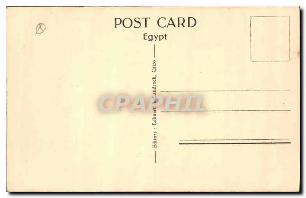 Cairo - De piramiden van Gizeh — uitgever Lehner & Landrock, n° 1042 - Achterkant