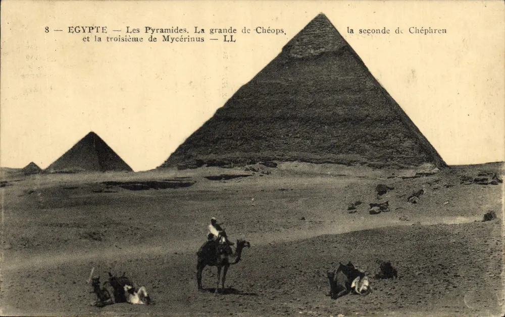Ägypten — Die Pyramiden, die Große von Cheops, die Zweite von Chephren — LL - Vorderseite