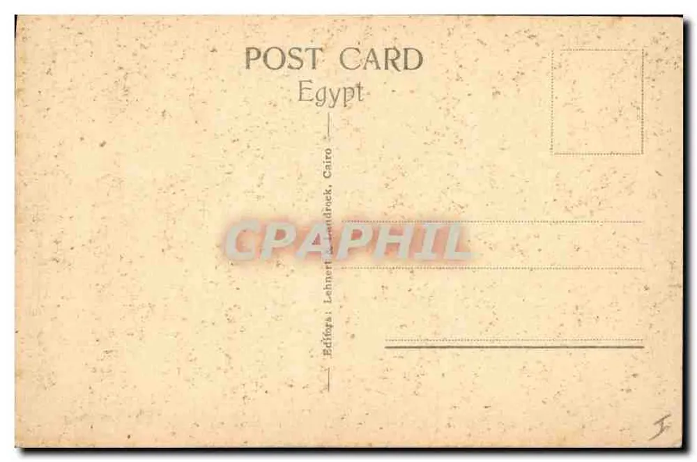 Cairo — As Pirâmides — Edição Lehner & Landruck, n° 1051 - Verso