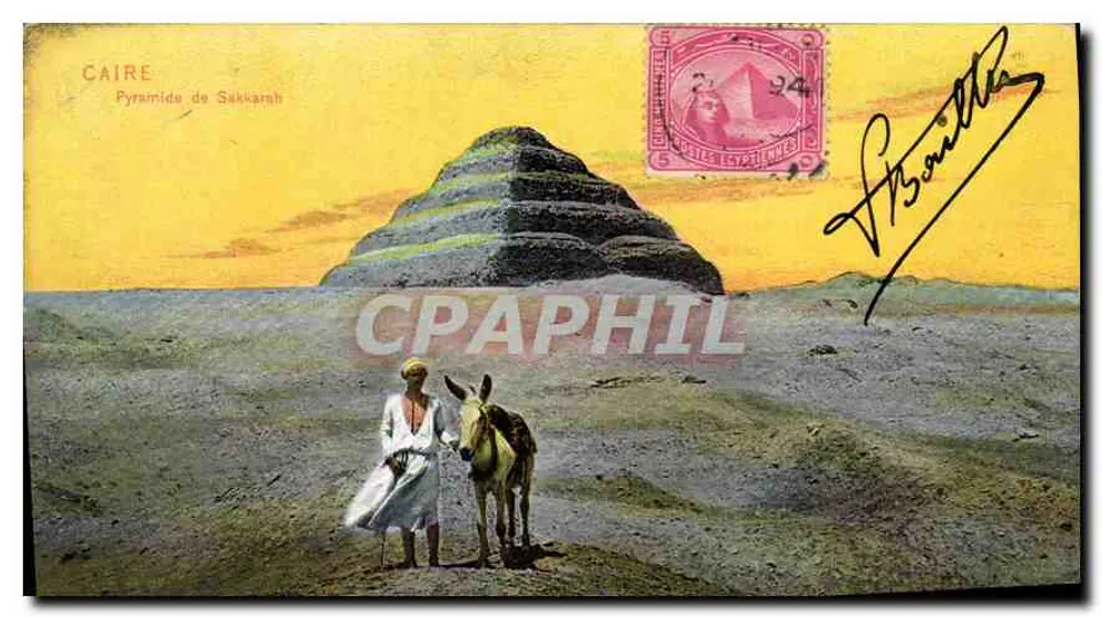 Pirâmides de Sakkârâh — Egito — editor V. Borillet, n° 121