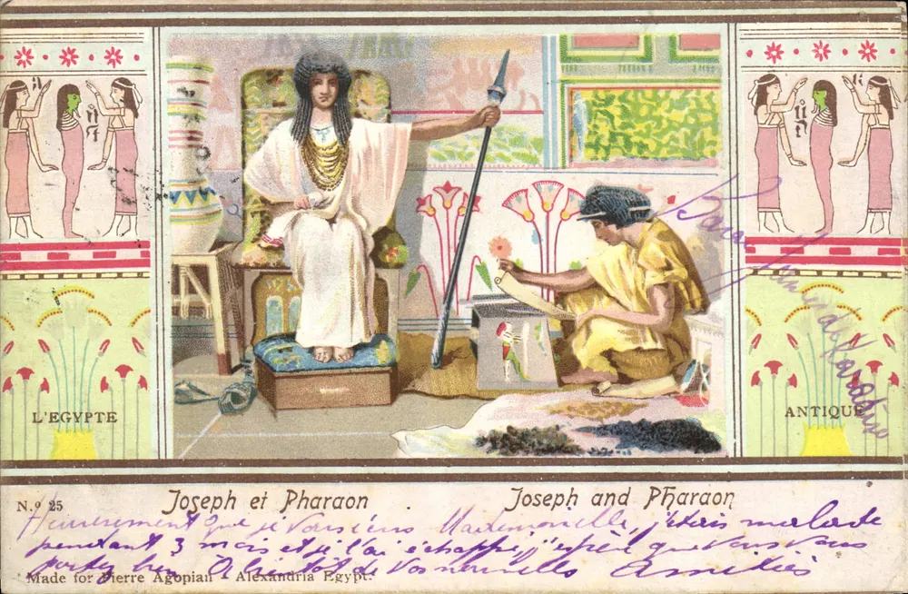 José e Faraó — N.º 25 — Made for Pierre Agopian - Alexandria, Egito - Frente
