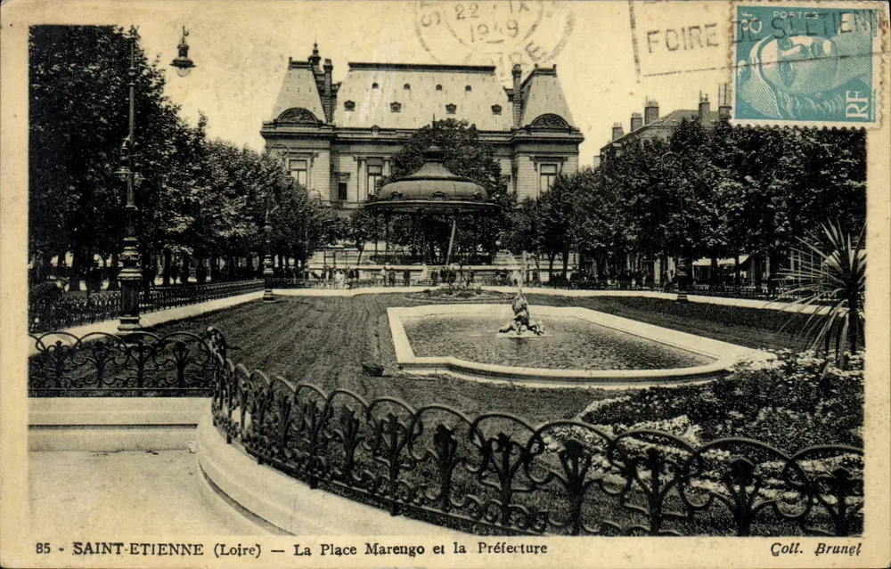 Saint-Étienne (Loire) — Place Marengo und das Präfekturgebäude — Goll. Brunel - Vorderseite