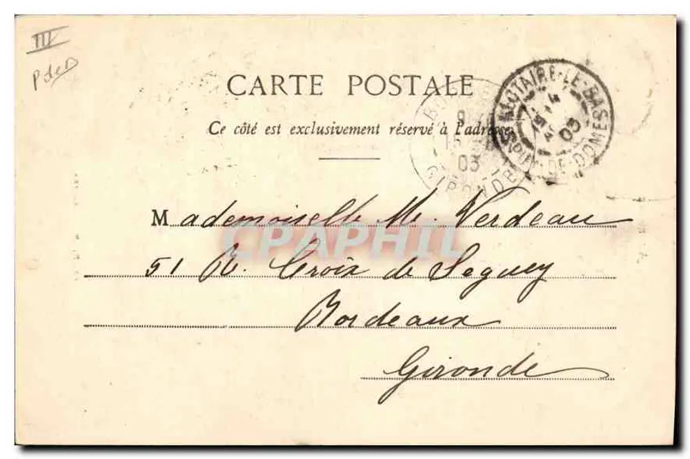 Auvergne — Grottes de Perrier — Imp. Boucheron et Vessely - Verso