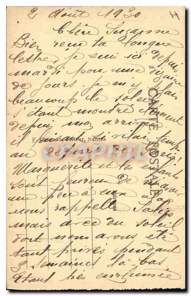 Le Pouliquen (Loire-Inf.) — Die Durchgebohrte Höhle zum Meer — Verlag F. Théodore, Nantes, n° 92 - Rückseite