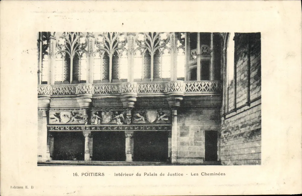 Poitiers — Innenansicht des Palais de Justice — Die Kamine — Ausgabe E. B. n°16 - Vorderseite