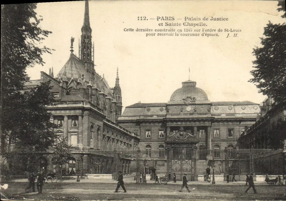 Paris — Palais de Justice und Sainte-Chapelle — J. H. n°112 - Vorderseite