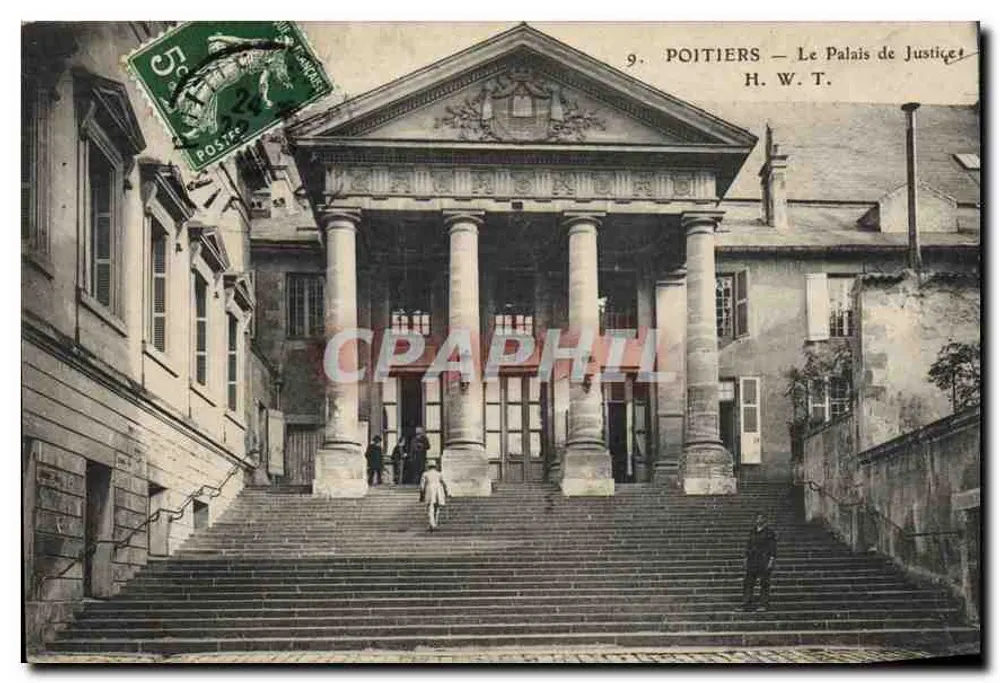 Poitiers — O Palácio de Justiça — H. W. T. - Frente