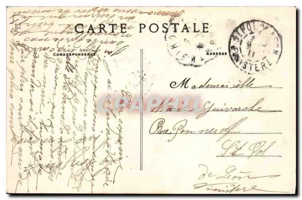 Quimper — Le Palais de Justice — Éditeur : C. P. A. P. H. I. L. (imprimé sur la carte) — N° 41 - Rewers