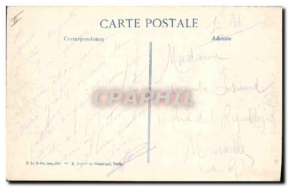 Gerbéviller — nach dem Bombardement — 35. Serie, Verlag B.D. - Rückseite