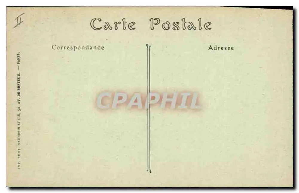 Innenraum einer zerstörten Haus — Kampagne 1914-1917 — Noyon (Oise) — Visé Paris Nr. 879 - Rückseite